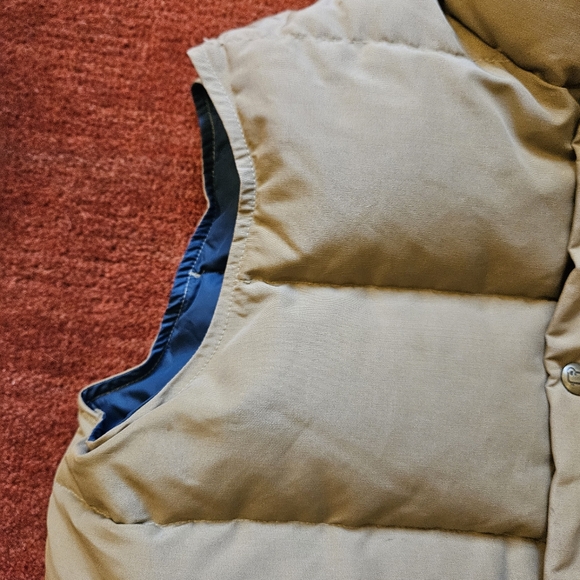 Vintage Woolrich Mens Size Small Puffer Vest Goose Down Insulated USA Made Tan - Picture 5 of 14